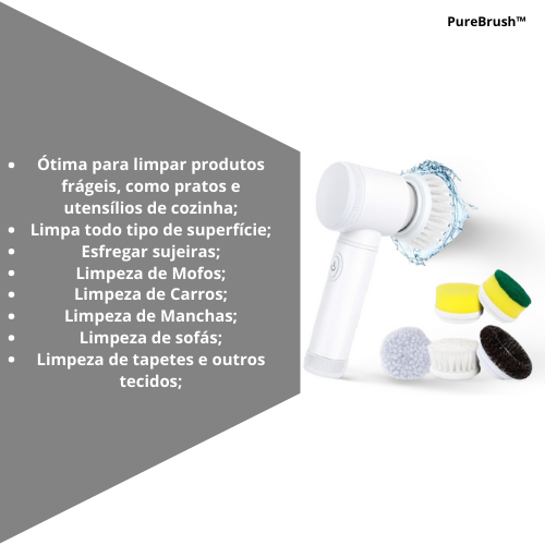 Escova Elétrica de Limpeza Portátil