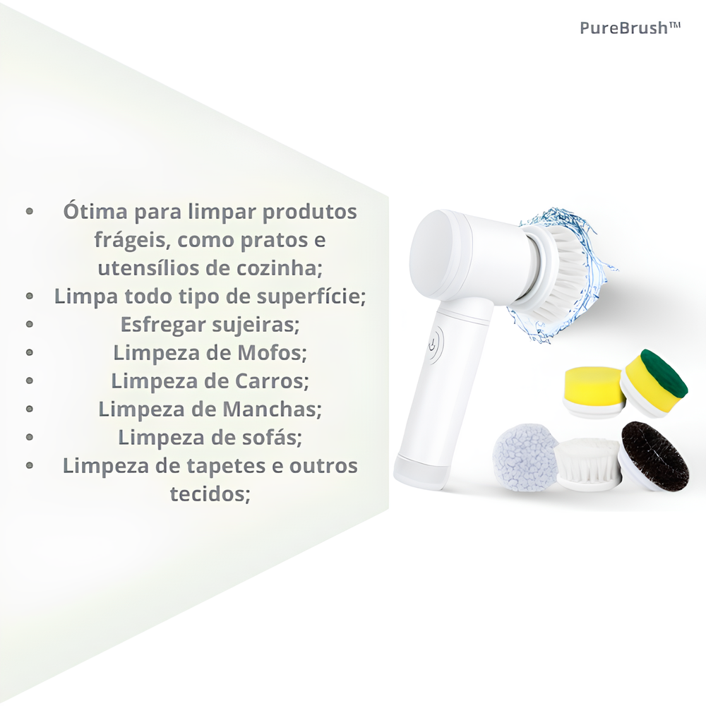 Escova Elétrica de Limpeza Portátil