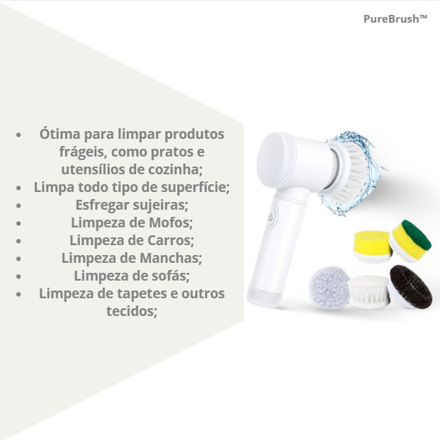 Escova Elétrica de Limpeza Portátil